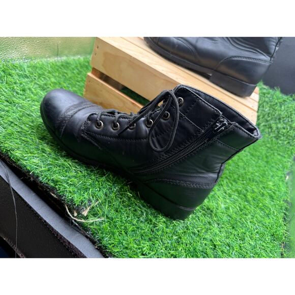 TredSafe- NonSlip- Combat Boots- Black-Size 7.5M - Picture 3 of 10
